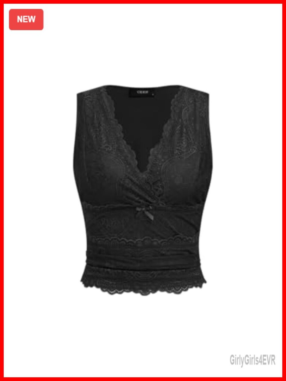 Lace Crop Tank Top Sleeveless V Neck Ruched Y2K Summer Going Out